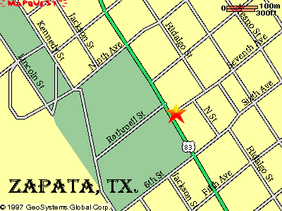 Zapata, Tx. map